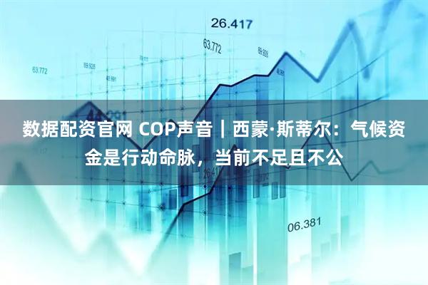 数据配资官网 COP声音｜西蒙·斯蒂尔：气候资金是行动命脉，当前不足且不公
